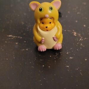 Yellow Small Pets Novelty Figurine - Cute Hamster Design